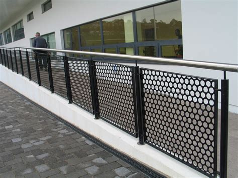 perforated metal balustrade